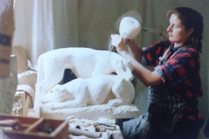 9. B carving Horse in Cornish Soapstone